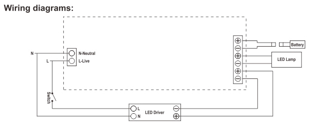18w downlight emergency pack with battery