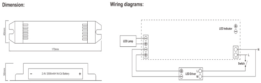 Battery: NI-CD 2.4V 2.0AH