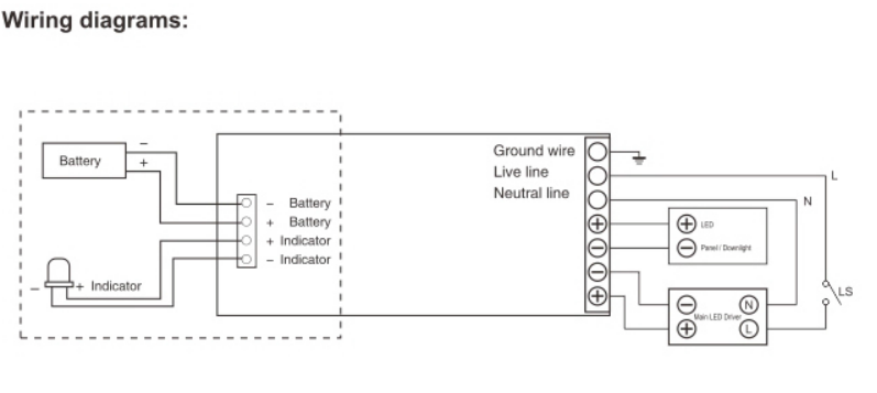 emergency light battery pack