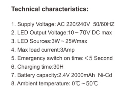 18w led panel emergency backup