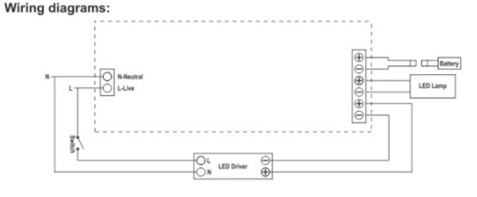 led emergency battery pack