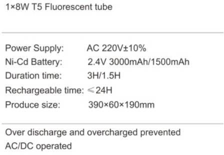 IP65 Rechargeable T5 Tube Bulkhead 