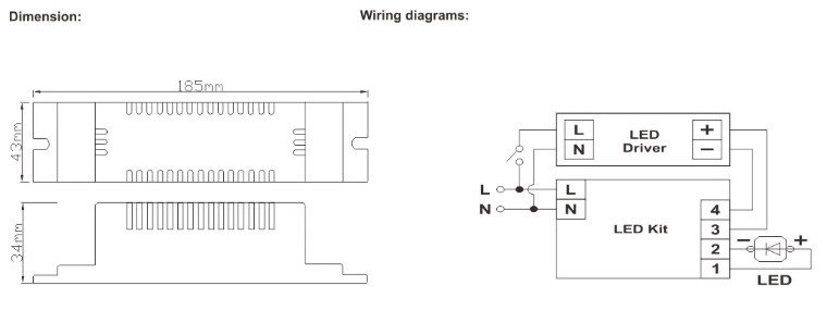 DC3-20V led conversion kit